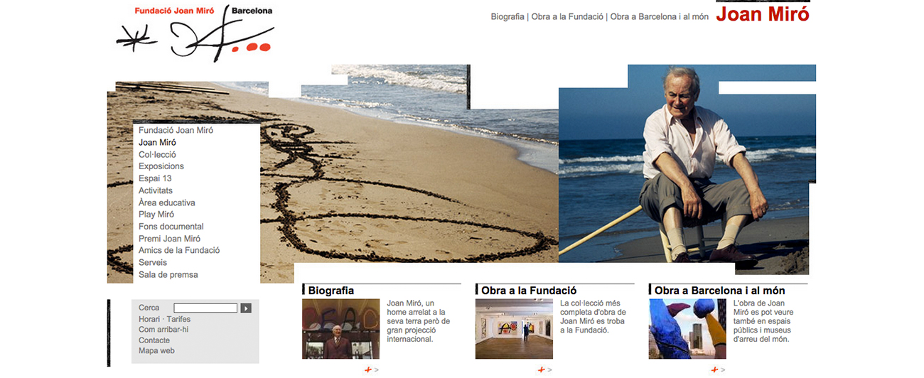 Web Fundació Joan Miró