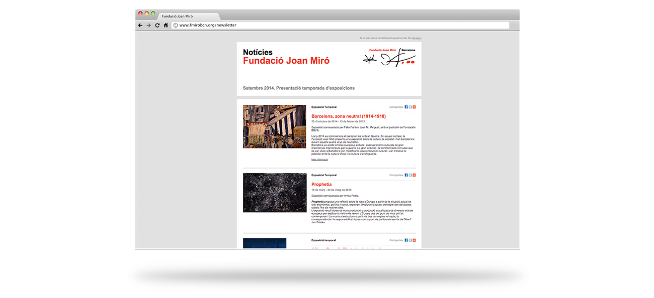 Web Fundació Joan Miró